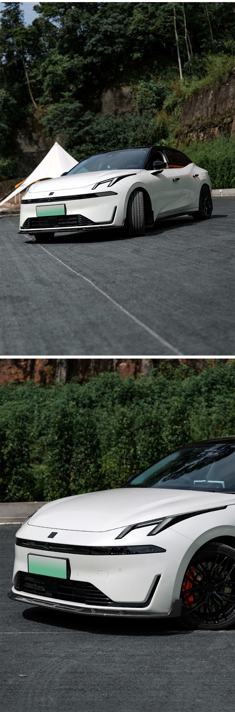 Suitable for Lynk & C 07 Exterior Modification Front Lip Front Shovel Front Surrounding Anti-collision Protective Parts Fashion Non-destructive Installation and Fixing