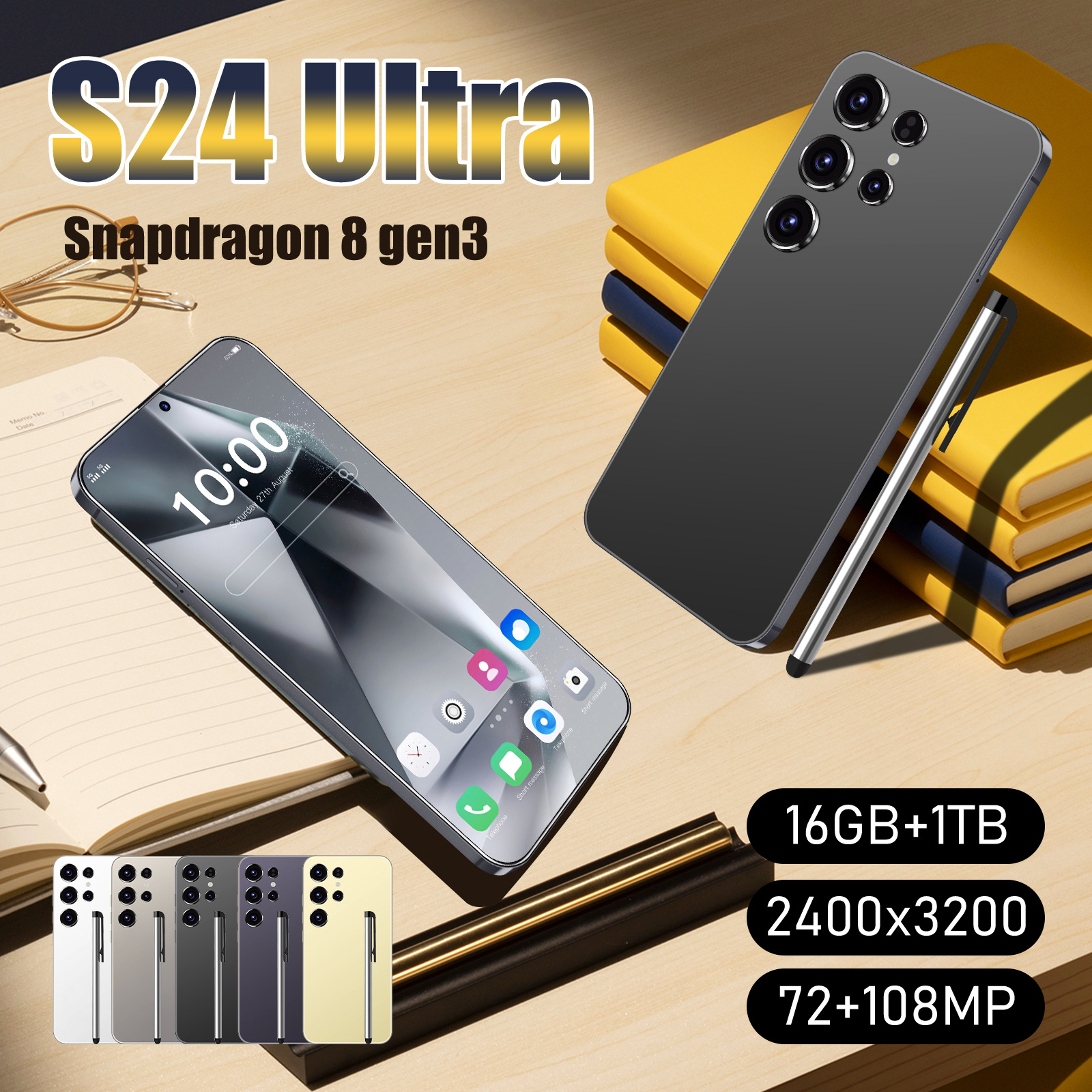 Spot S24Ultra Cross-Border Smartphone 16+1Tb Large Memory 4g Foreign Trade Factory Direct Sales Can Be Shipped on Behalf of Others