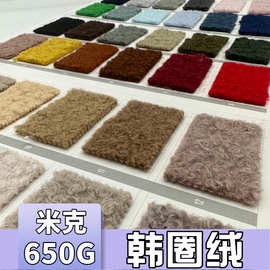 韩圈绒650G呢料素色圈圈新品高档秋冬快时尚女装毛呢大衣外套面料