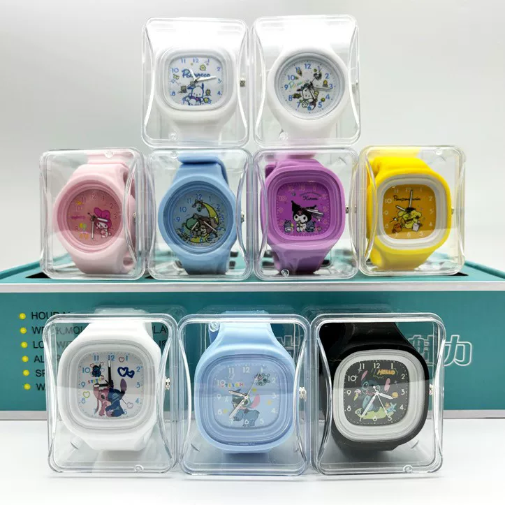 Cute high quality children's watch, silicone cartoon watch box, Birthday gift