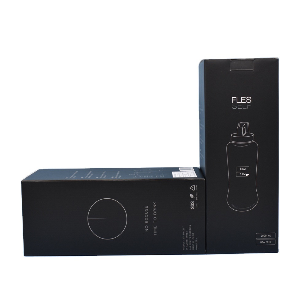 工厂定 制包装盒水壶包装保温杯盒硬化可折叠黑色瓦楞纸箱