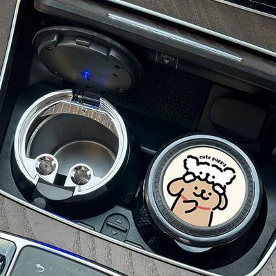 Car-Mounted Creative Multifunctional Ashtray with Car ashtray - line-dog-lying-down-one-set