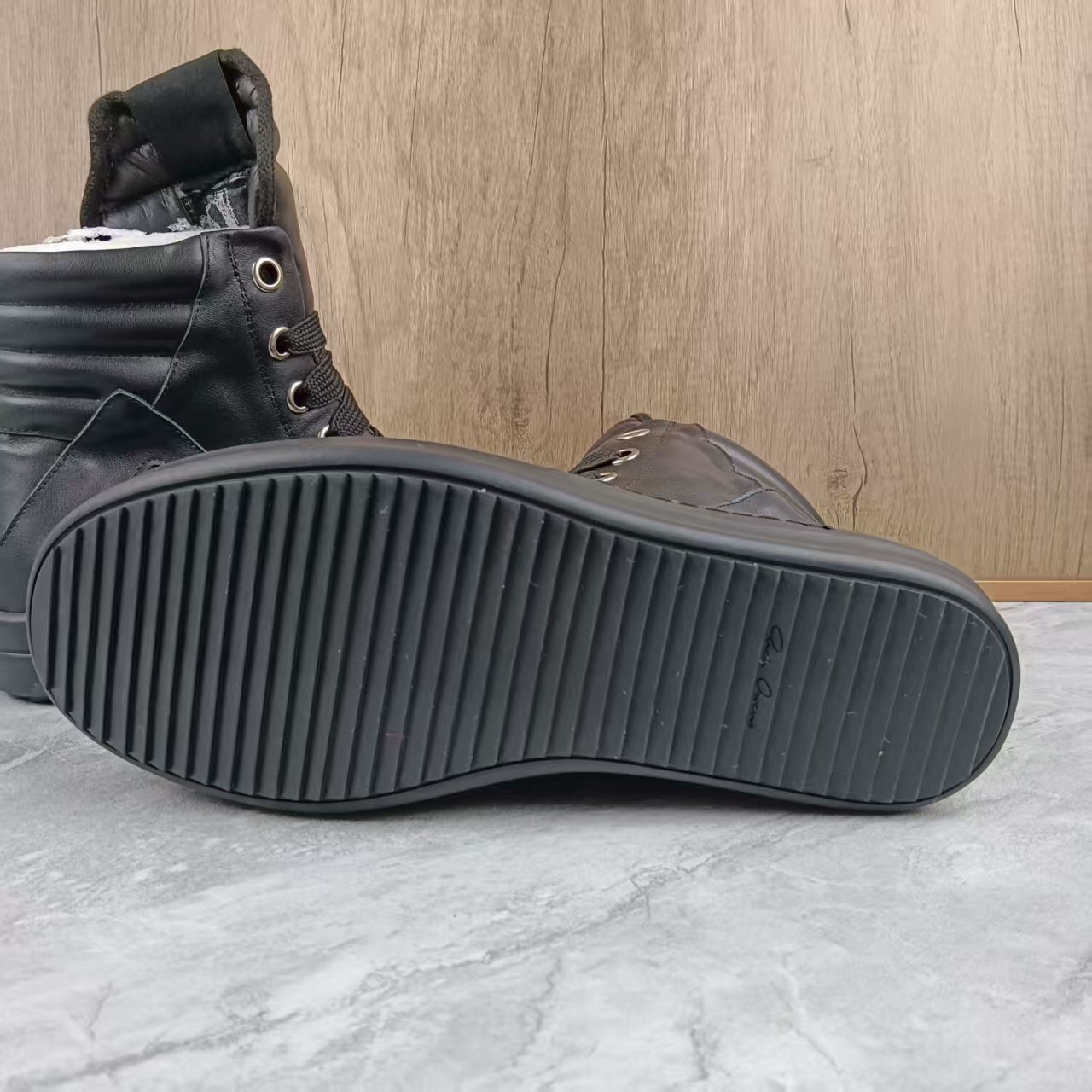 Herren High Top Martin Boots Aus Echtleder Mit Dicker Sohle_voghion.com