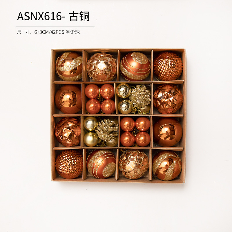 Bola de Navidad árbol de Navidad adornos de decoración colgante de bola de colores accesorios de material de Navidad DIY decoración de Navidad al por mayor