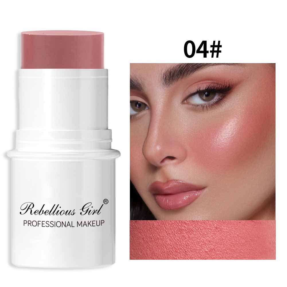 RG New Hot Lazy High-gloss Face Repair Sun Red Pearlescent Blush Cream Blush Stick Monochrome Matte Blush