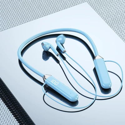 New sports neckband Bluetooth earphones with: Motorcycle Helmet Headset - gemstone-blue-hundred-dollar-sound-quality-clear-calls-official-standard-configuration