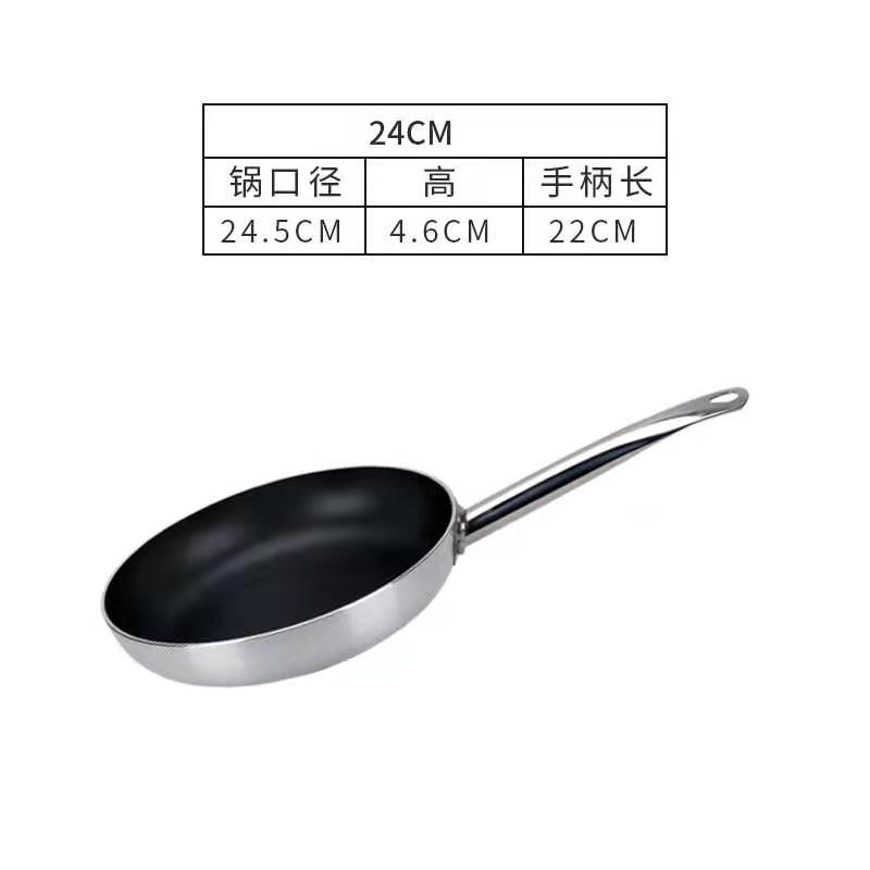 Pan antiadherente, sartén comercial especial, estufas de gas para estufa electromagnética doméstica de gran tamaño de restaurante de carne