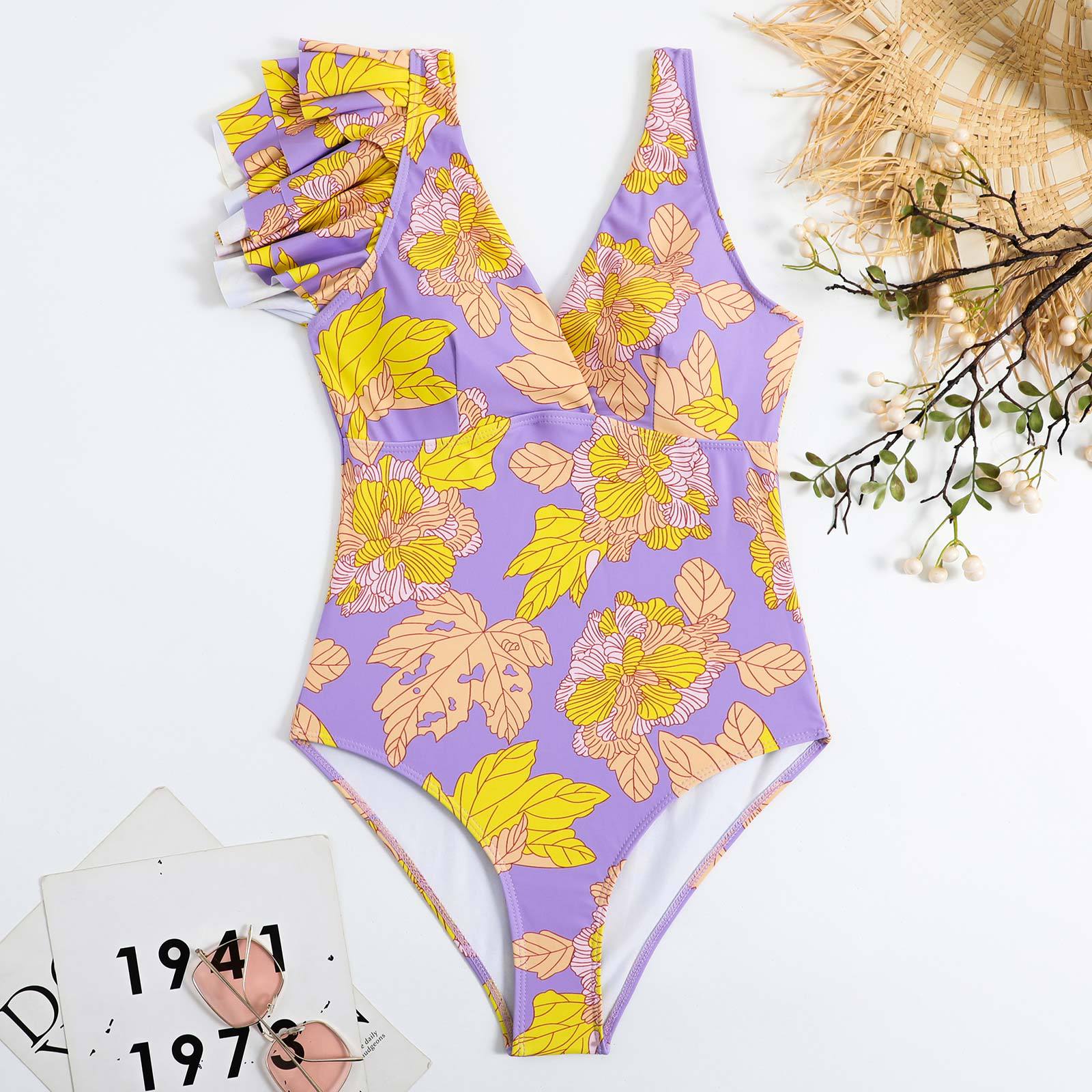 154g Weight Sleeveless Sleeve Length Polyester Fabric Type Women's Fashion Ditsy Floral One Piece