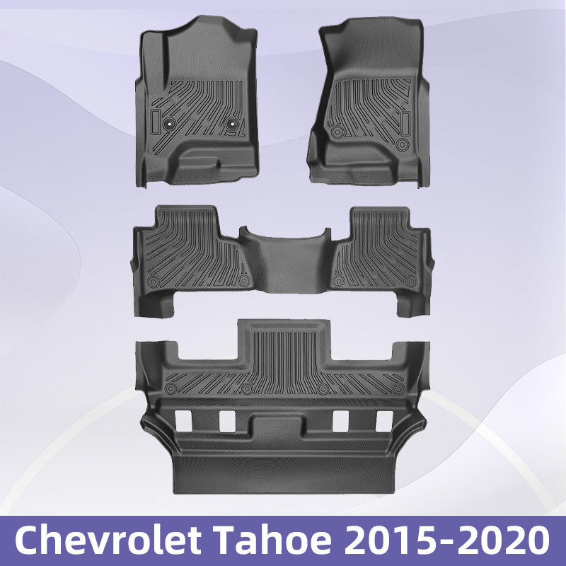 Aplicable a Chevrolet Tahoe 2015 - 2020 TPE Foot Pad 3D All Weather Foot Pad Cojín del maletero