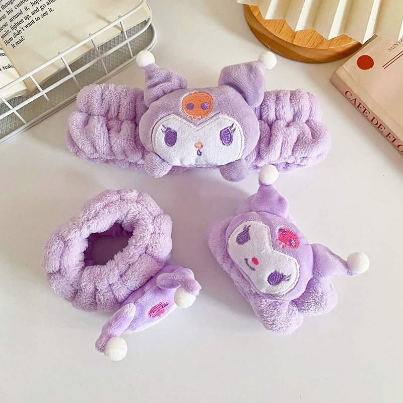 Círculos de dibujos animados correa de pelo pulsera femenina lavado de cara Yugui perro dibujos animados peluche correa de pelo pulsera franela suministro de tocado