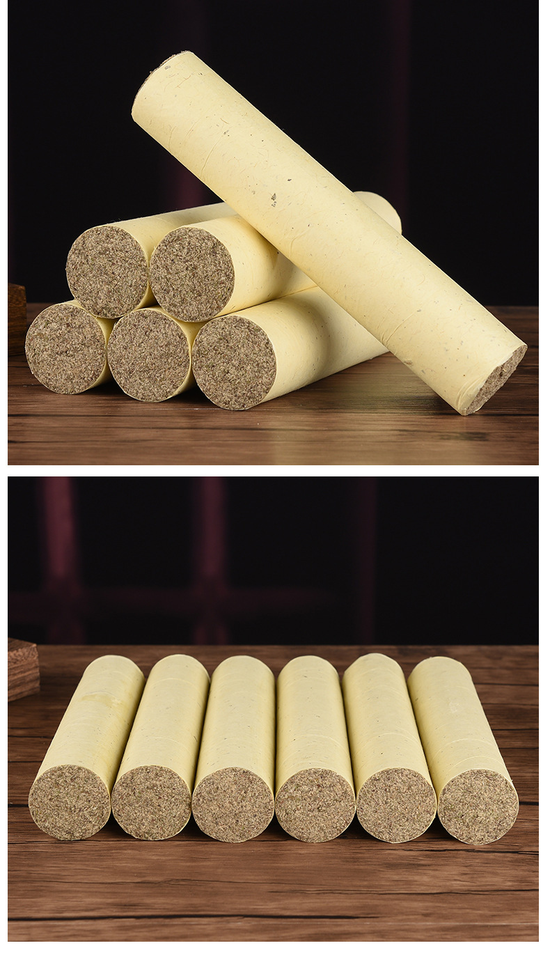 1.8cm Aged Mugwort Moxa Stick Pure Ai Cao for Moxibustion and Summer Mosquito Repellent details
