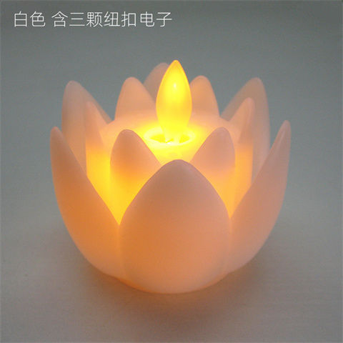 新しい電子ろうそくのプラスチック蓮の花の置物のシミュレーションの揺れ動くLED電子ろうそくの明かりの長い明蓮の花の明かりのカラーランプ