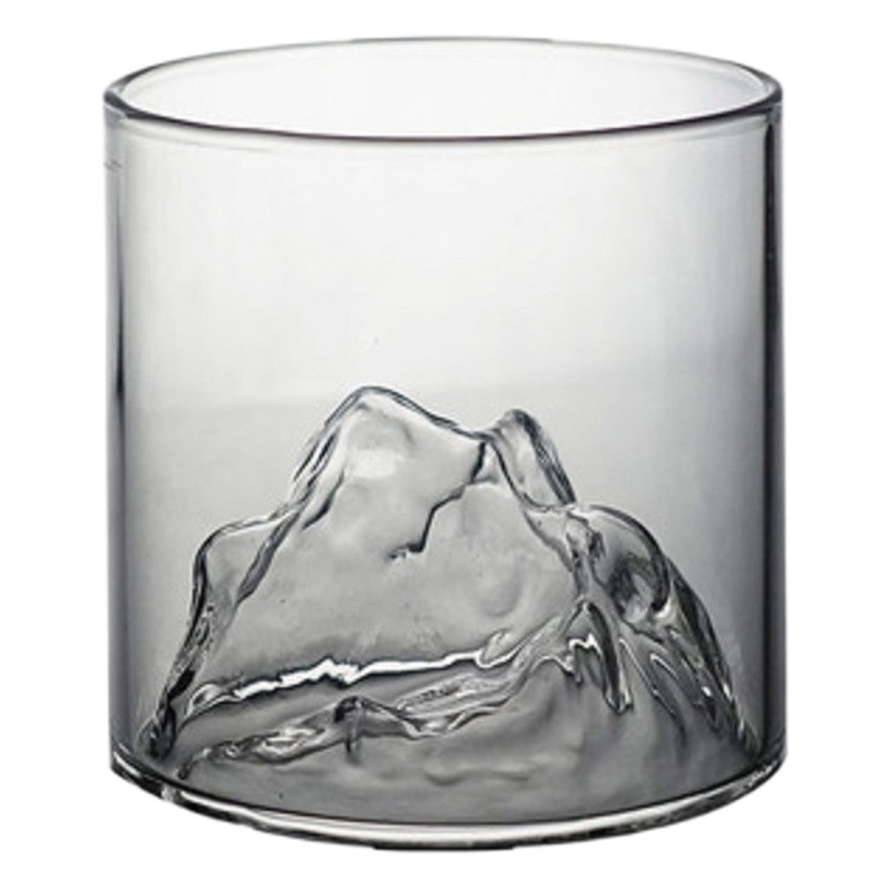 Fuji montaña vidrio taza de té montaña Xizanga vintage copa de vino japonés taza de agua resistente a altas temperaturas fábrica de vidrio en stock al por mayor