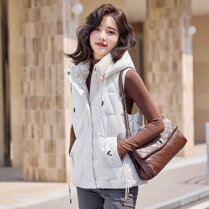 Gran chaleco de caballo para mujeres otoño-invierno 2025 nuevo chaleco de hombro pequeño chaleco de estilo coreano corto chaqueta de caballo para mujeres image 7