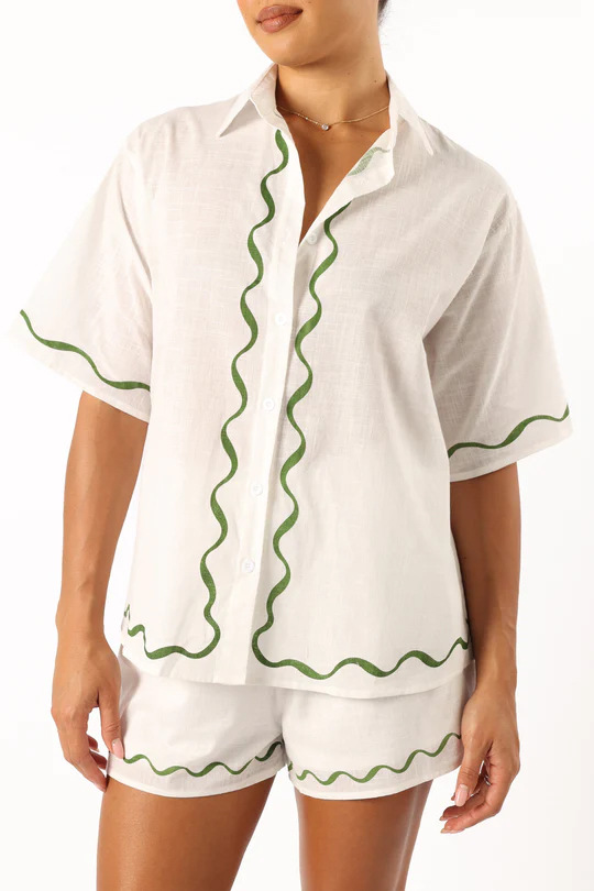 420g Weight Half Sleeve Sleeve Length Polyester Fabric Type Shorts Pants Type Pant Co-ord Set Sets Type 2 Pieces Set Quantity Holiday, Beach Occasion Turndown Neckline Regular Fit Fit Type Cartoon, Waves, Solid Color Pattern Spring&Summer Season Women's Gender Printing Design Commute Style Holiday Beach Women's Commute Cartoon Waves Solid Color Polyester Printing Pant Co-ord Set Shorts Shorts Sets 11
