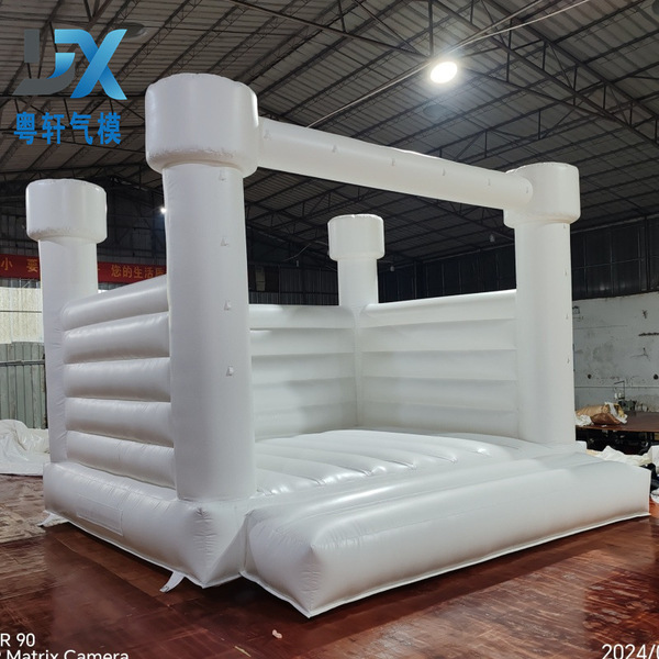 Travel inflatable white children's trampoline