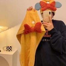 蝴蝶结公主干发帽毛巾可爱耳朵浴帽擦头发吸水速干长帽包头巾抖音