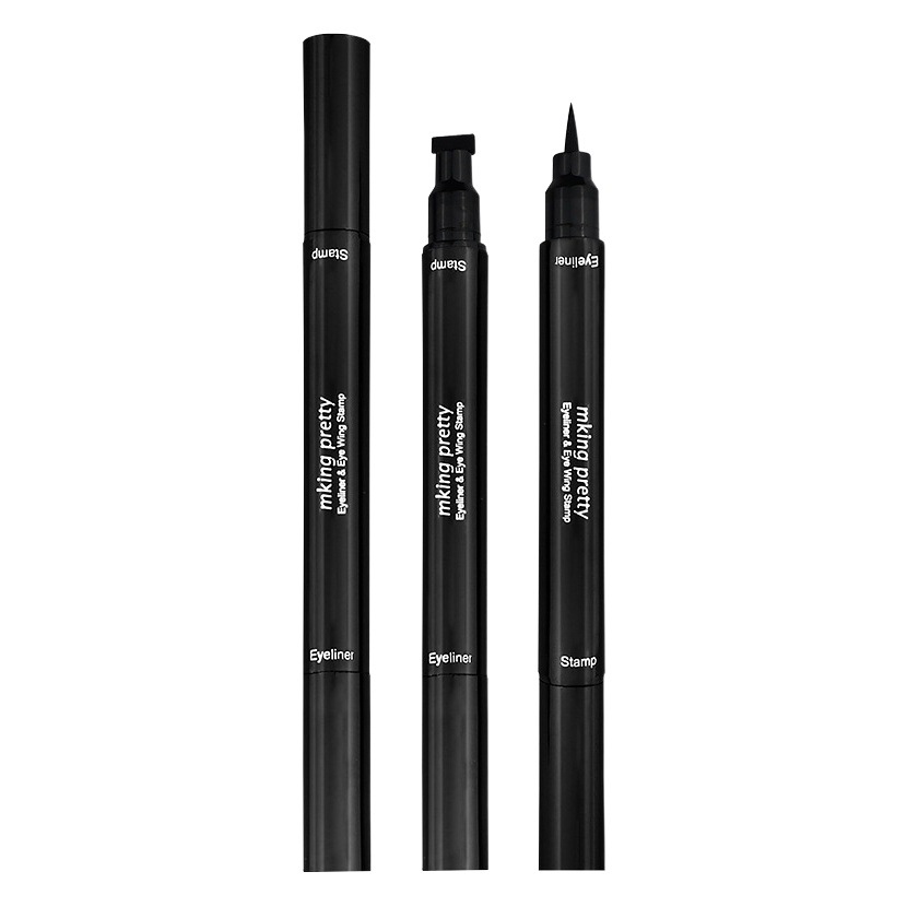 Mking Pretty Double-Ended Seal Eyeliner Waterproof and Sweat-Proof Long-Lasting Quick-Drying Liquid Eyeliner Pen Not Easy to Smudge for Women