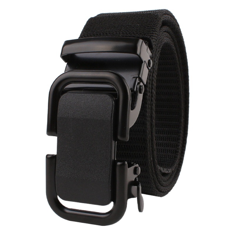 Cinturón hebilla automática de moda casual todo partido de nylon sin dientes cinturón de lona juventud estudiante pantalones cinturón en stock al por mayor