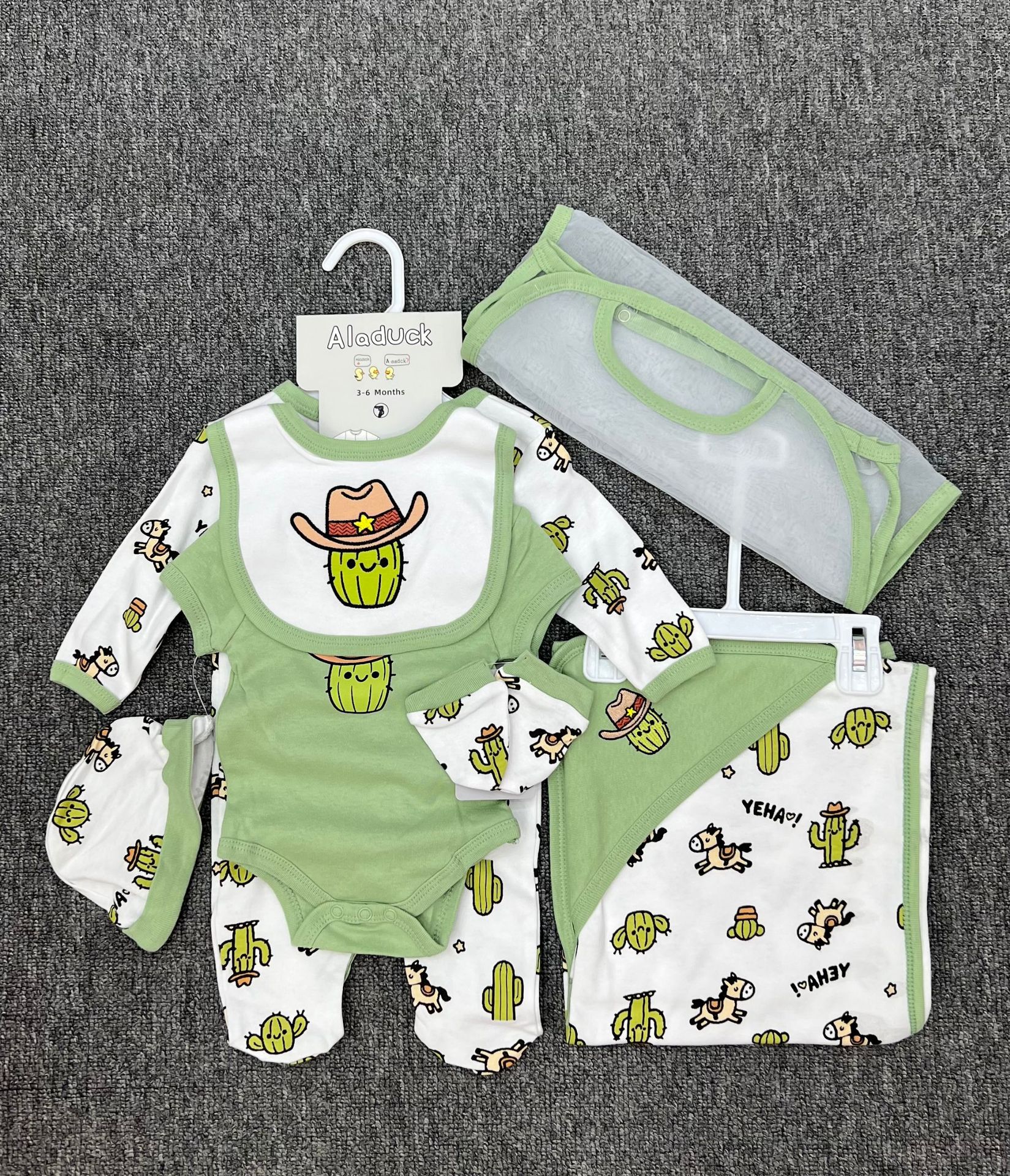 Ropa de bebé recién nacido, ropa de escalada, ropa de luna llena, ropa de bebé, ropa de bebé, caja de regalo, 6 piezas.