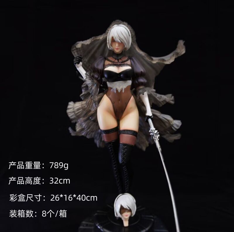 Neon Genesis: Automata Nier Wedding Dress 2B Anime Gk Premium Statue Model Figurine Gift Trendy Toy