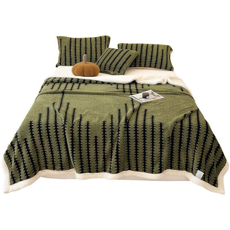 Invierno engrosado de cordero manta de lana manta de coral manta de cama cálida manta de cama cama para cama individual