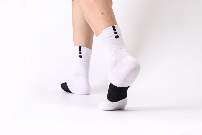 バスケットボールソックスメンズバドミントン厚みのあるタオル底テリーソックスエリートソックスミッドチューブランニングアウトドアスポーツソックス|undefined
