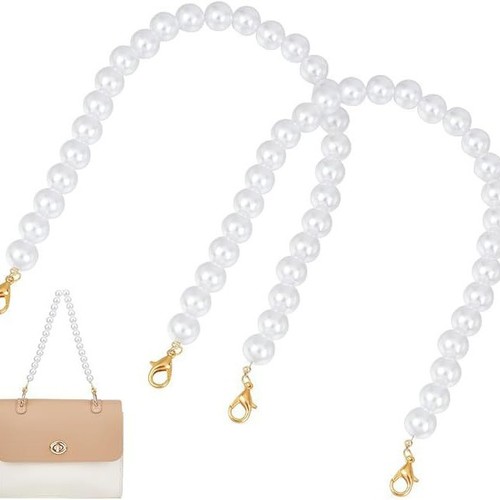 Pearl Round Alloy Aluminum Chain Chain Door Hook Round Hook Single Double Layer Women's Bag Chain Replacement Lengthened Bag Strap Shoulder 