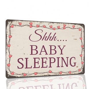 Quiet baby sleep tips Amazon hot do not ring the doorbell knock tin painting