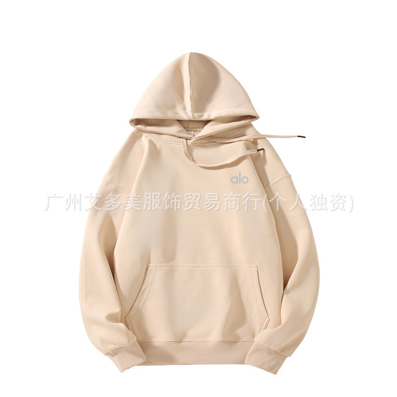 alo跨境秋冬运动连帽卫衣印花LOGO标宽松男女同款保暖卫衣套装|undefined