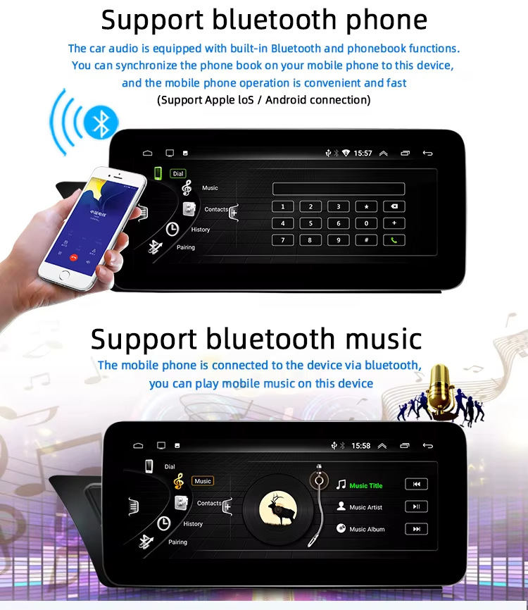 For Audi A4 A4L A5 S5 2009 - 2016 Android14 Large Screen Car Navigation