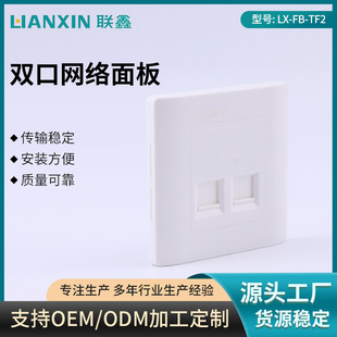 Supply Dual-Port Network Panel Dual-Port Flat Information Network Panel Computer Phone Socket Network Cable Panel