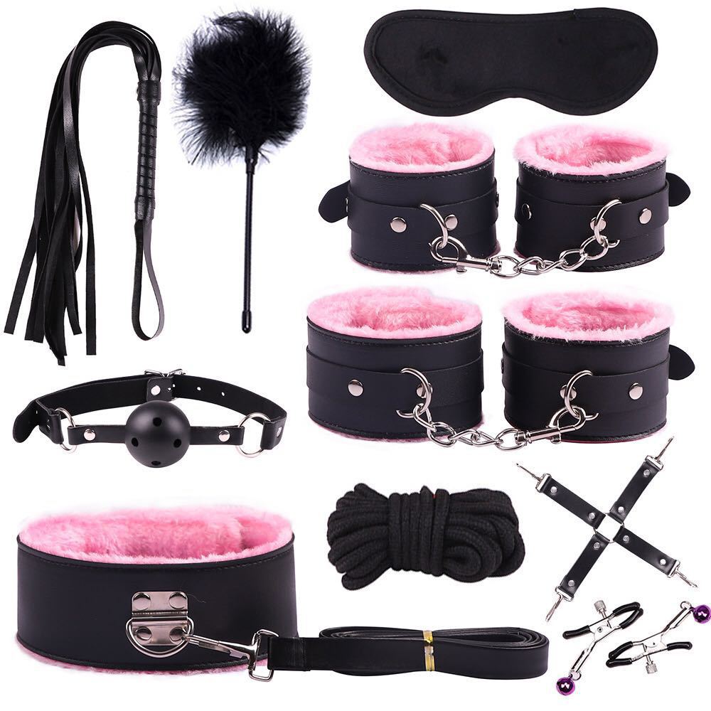 Adult erotica products Sex Kit 10 Set of parts Leatherwear Plush 10 Cotton rope Alternative spouse flirt Toys wholesale