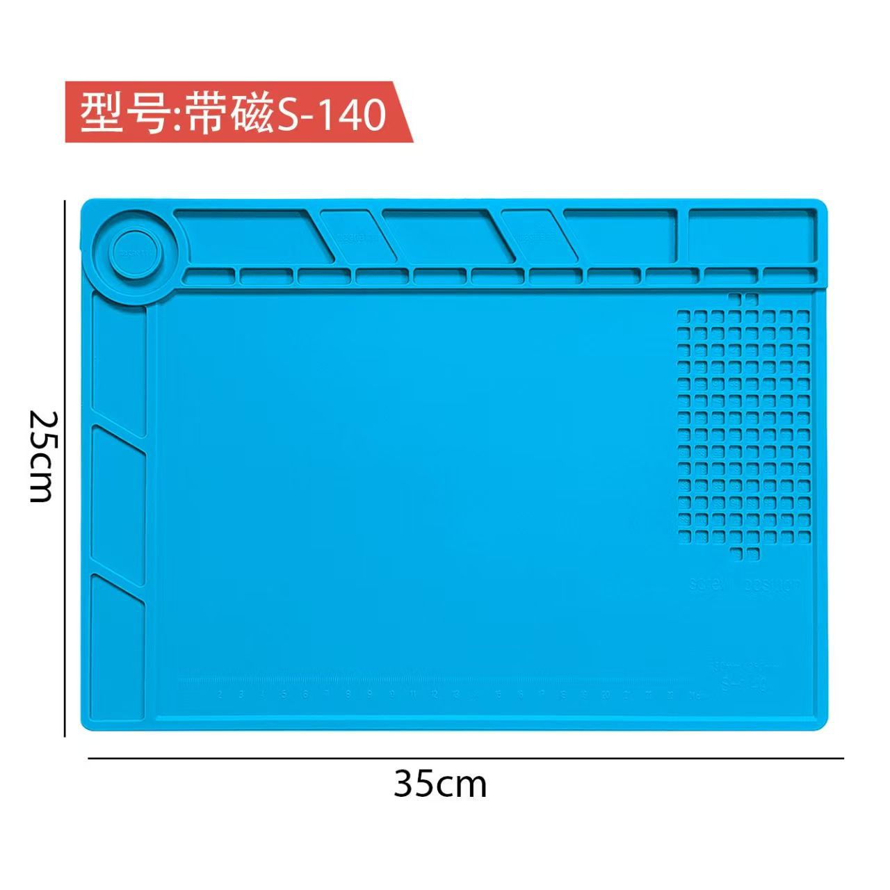 Almohadilla de trabajo de reparación de silicona resistente a altas temperaturas Almohadilla de aislamiento térmico de la mesa de trabajo de reparación de teléfonos móviles de computadora con antiestático magnético