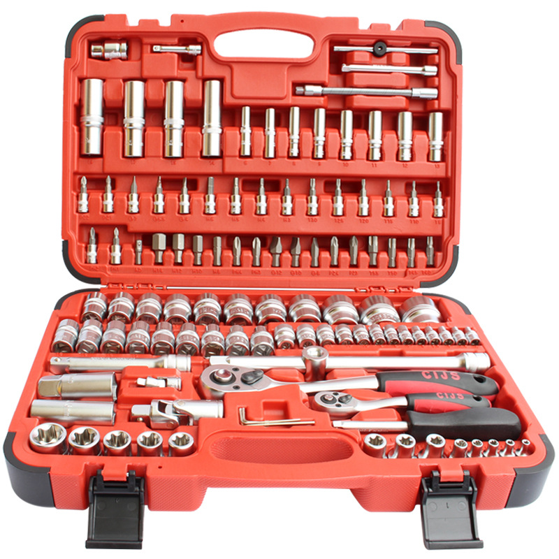 176 unidades Llave de trinquete herramienta traje manga traje 1/2 Xiaofei coche reparación combinación destornillador de trinquete