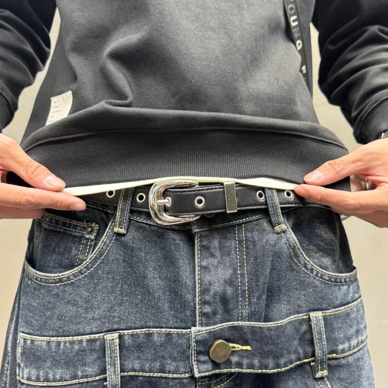 Men's Clothing Retro Patchwork Men's Jeans Trendy Loose Fit Straight Leg Cool Casual Wide Leg Curved Blade Design_mkmklike.com