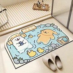 アニメマット浴室強吸水珪藻泥マットトイレ滑り止めマットトイレ汚れ耐磨耗マット