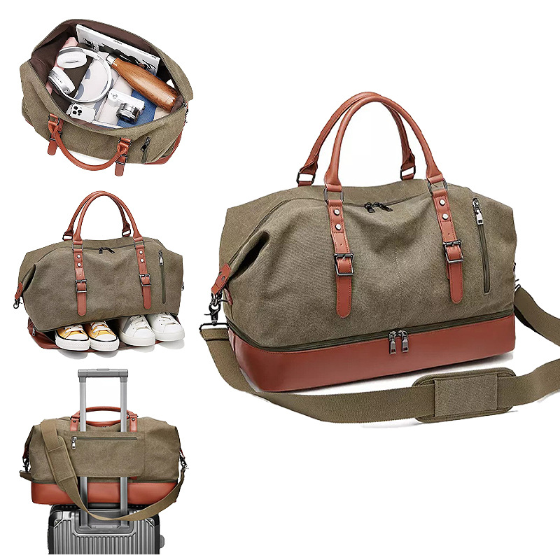 Universal waterproof fashionable capacious retro travel bag for…