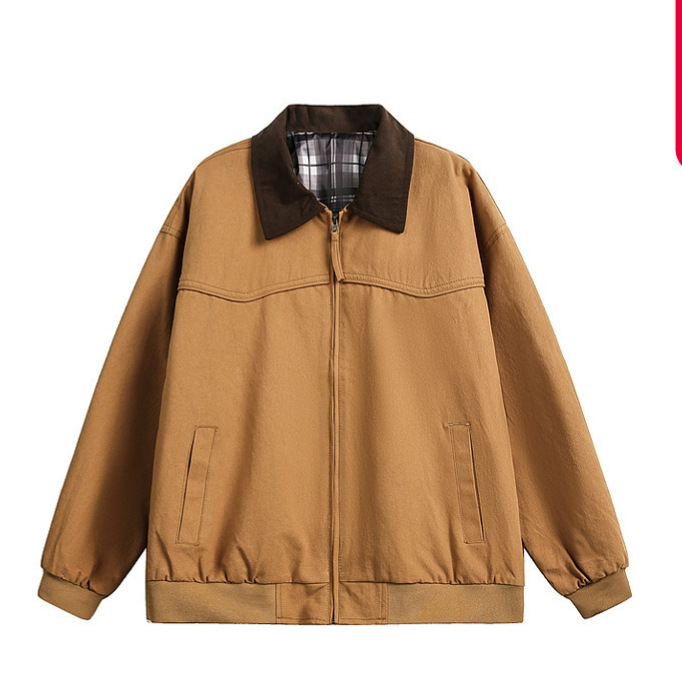 Wukong en stock Marca de moda retro con herramientas cleanfit chaqueta de Detroit chaqueta de solapa suelta de calle para hombre