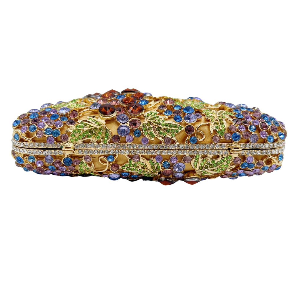 Bolsa de cena de diamantes en stock Bolsa de embrague de piedra en stock