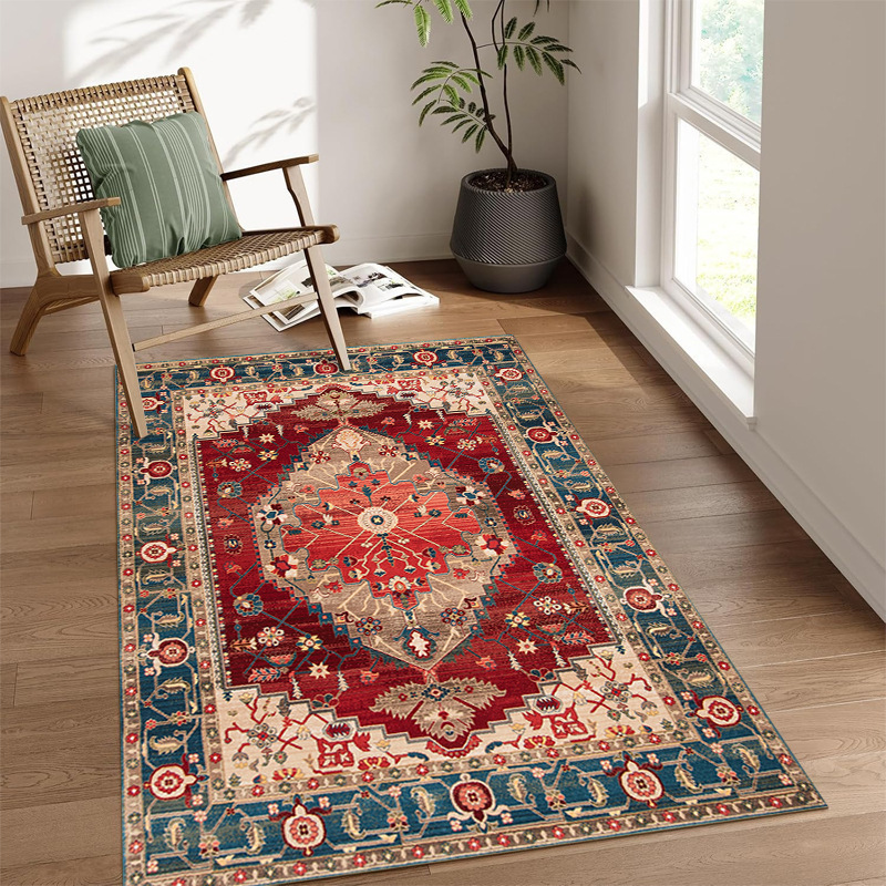 Cross-Border Temu Hot-Selling Bohemian Crystal Velvet Floor Mats, Living Room Sofa Coffee Tables, Stain-Resistant and Wear-Resistant Carpets Can Be Shipped on Behalf of Others