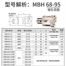 HHMBH双刃粗镗头镗刀桥架式可调式带齿款BT40/可调式加工中心镗孔