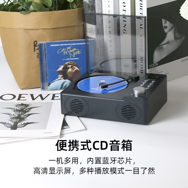 Pemutar CD Portabel Lintas Batas Speaker Bluetooth Pemutar CD Album Kualitas Suara Stereo HIFI Hadiah Murah