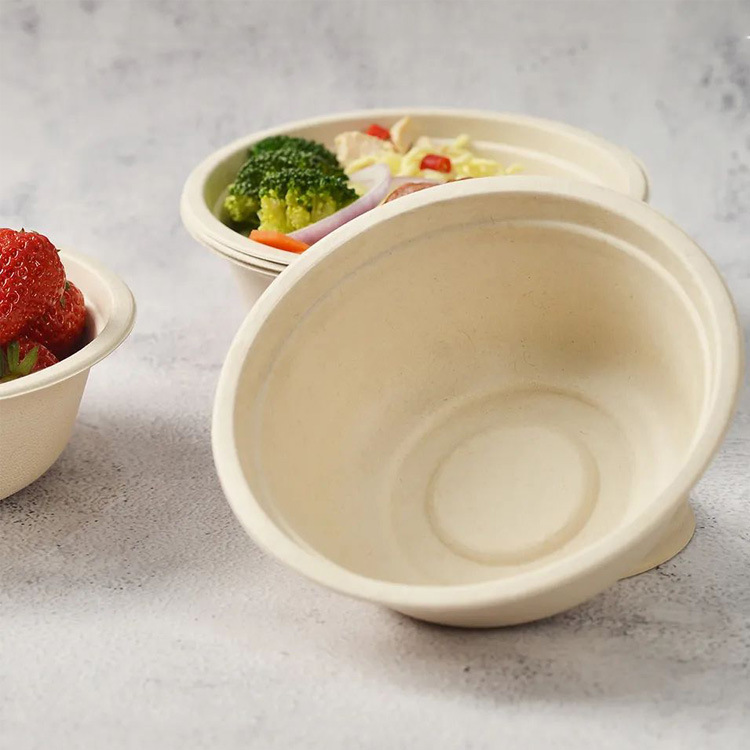 Cuencos desechables y palillos traje 5-Persona placa tazón taza palillos vajilla picnic camping degradable pulpa partido placa