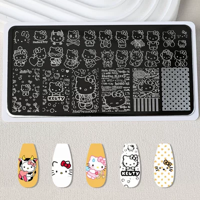 Dırnaq bəzəkləri – Cross-Border Big-Name Hello Kitty Pattern Nail - hotpress009-one-piece-12565cm