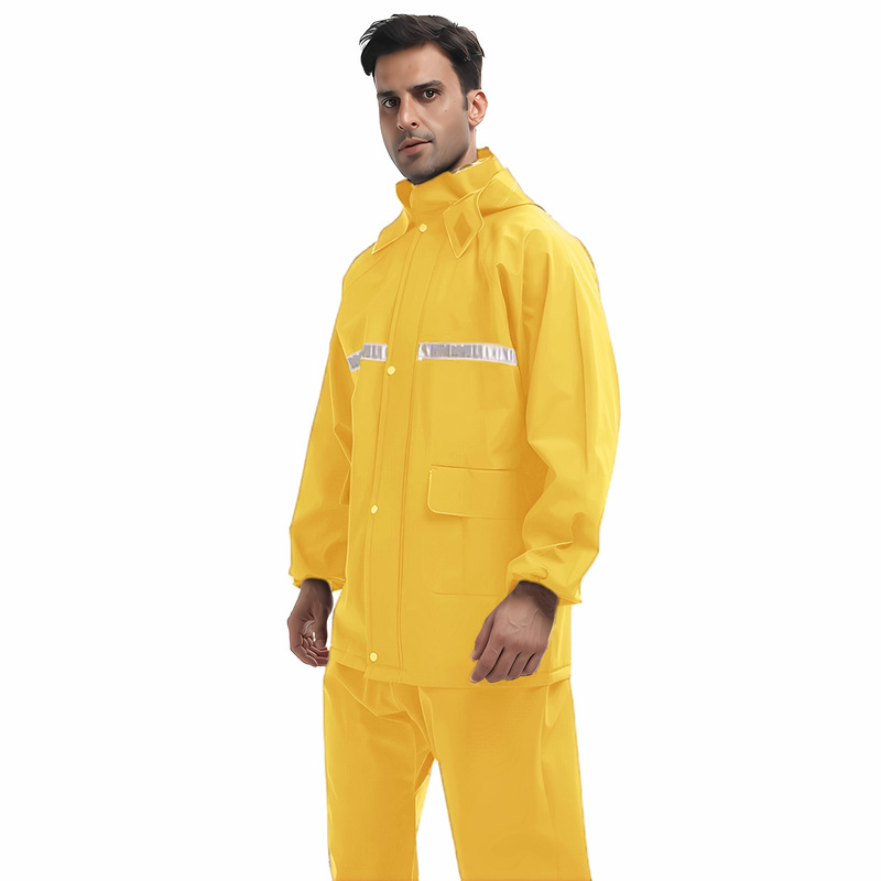 Foreign Trade Cross-Border Raincoat and Rain Pants Set Labor Protection Split Full Body Rainproof Cycling Raincoat Reflective Sea Glue Work Clothing Foreign Trade Cross-Border Raincoat and Rain Pants Set Labor Protection Split Full Body Rainproof Cycling Raincoat Reflective Sea Glue Work Clothing
