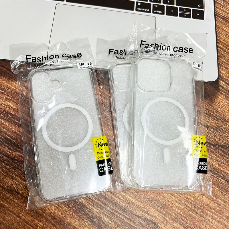 Apple 17 高透明度 2500 強力磁気携帯電話ケース iPhone 16 アクリルツーインワン落下防止 13 保護カバーに適しています。|undefined