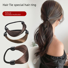 網紅ins時尚個性假髮皮筋女扎馬尾發圈簡約頭飾批發