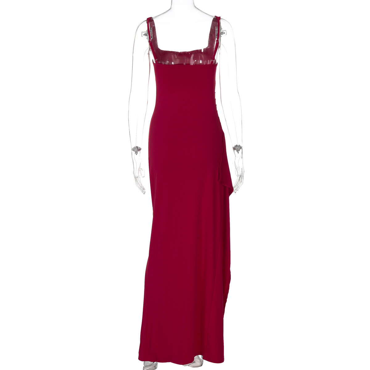 Women's Evening Dress Long Skirt Sexy Backless High Slit Summer Fashion Suspenders_ecoleips.com