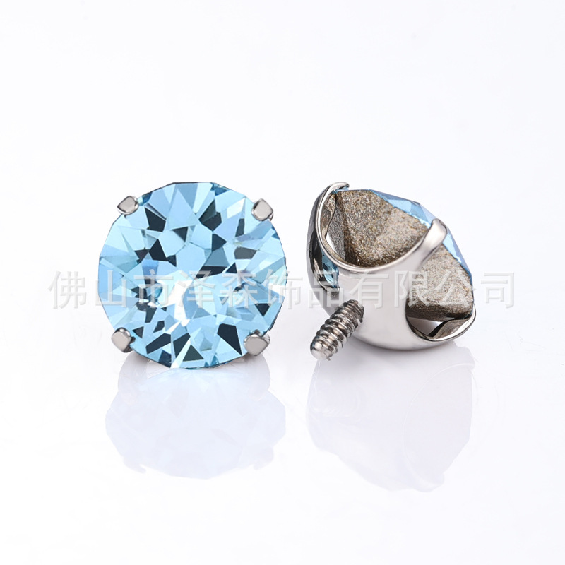 Zesen F136 Titanium Alloy Lip Piercing Labret Stud Round Bottom Swaro Lip Nail for Ear Bone detail image 15